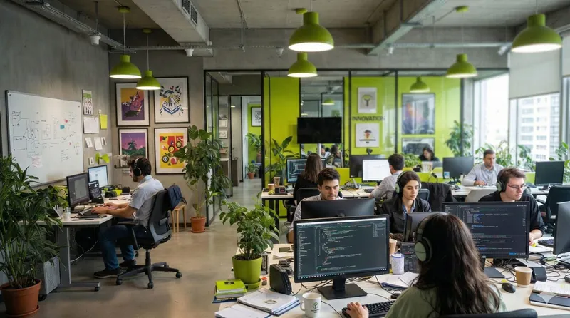 Equipe da Talko trabalhando no escritório